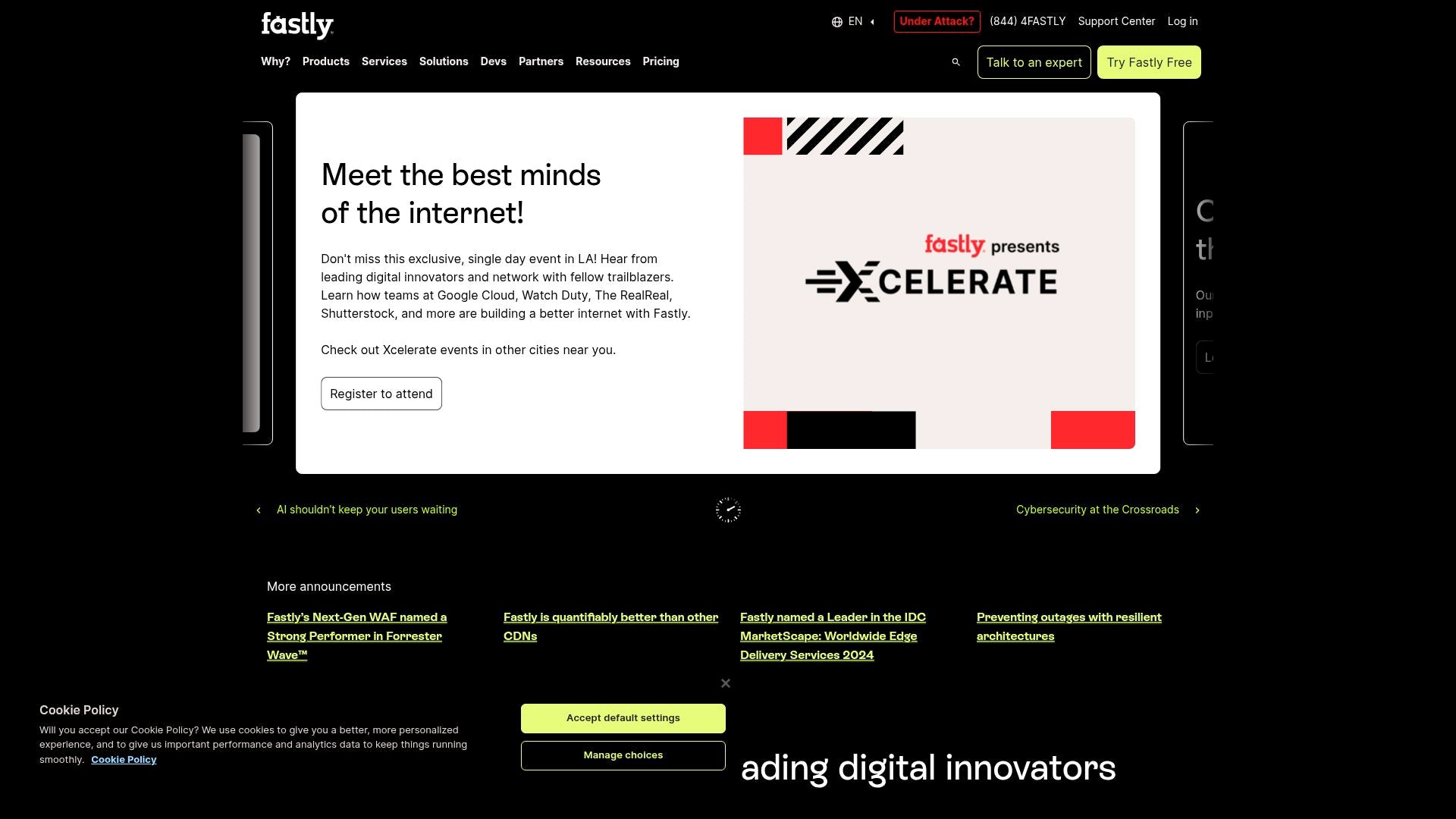 Fastly - Optimize app delivery with Fastly's cloud services.