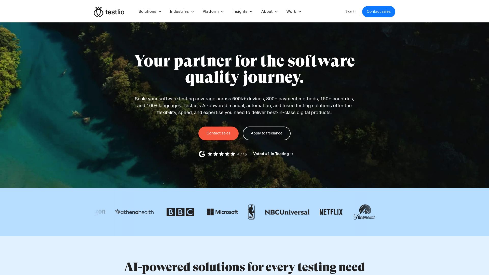 Testlio Testlio - Testlio offers AI-powered app testing solutions.