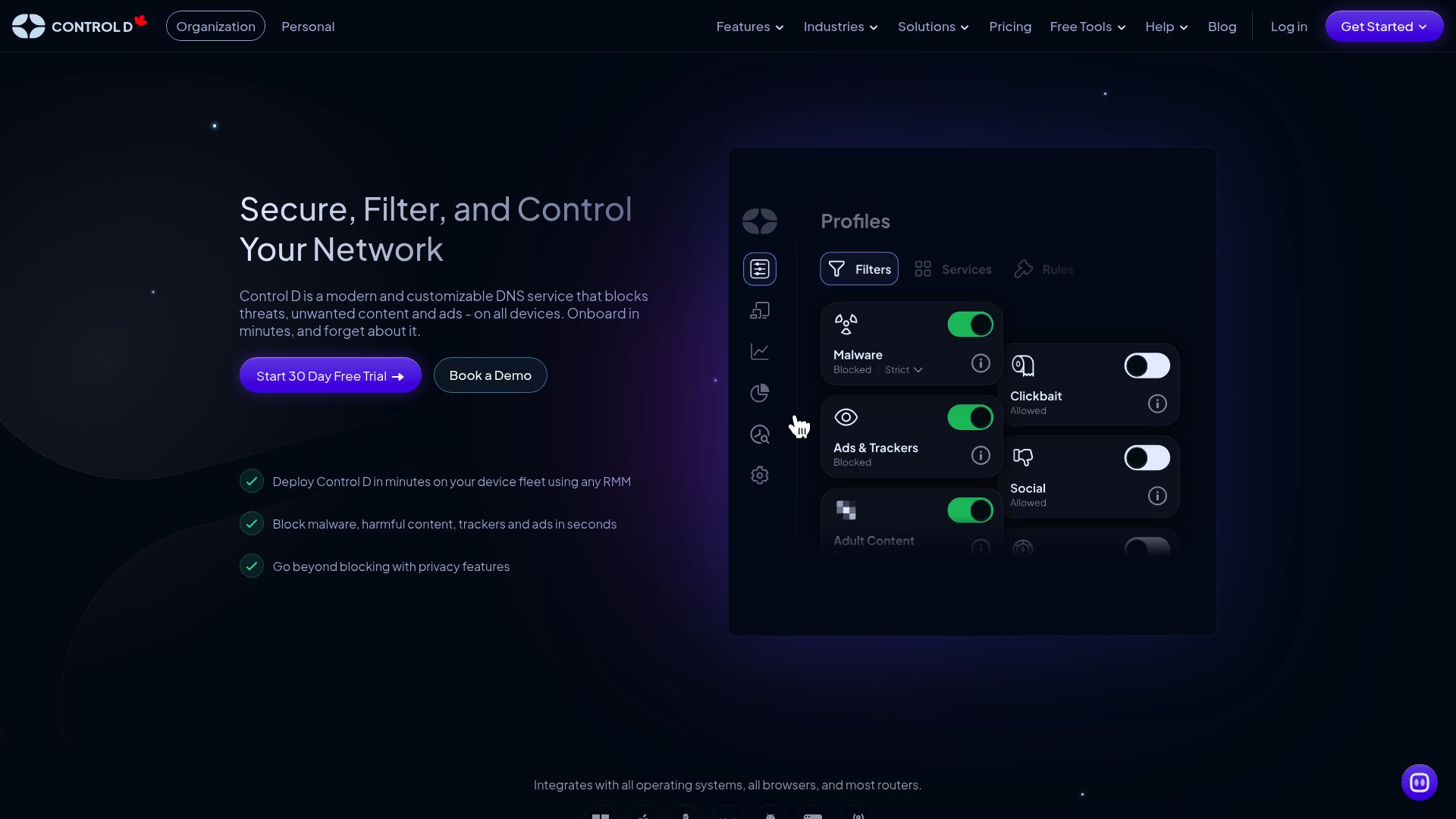 Picture of Control D - Control D blocks threats and unwanted content for secure ...